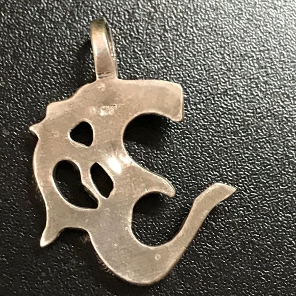 Sterling Silver Ohm Pendant - Picture 2 of 4